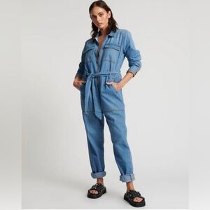 One teaspoon size medium one piece jumpsuit CIAO BLUE CLAUDIA COVERALL no belt